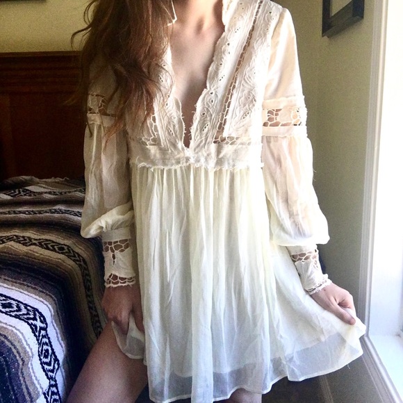 Free People Dresses & Skirts - Free People bohemian mini dress!